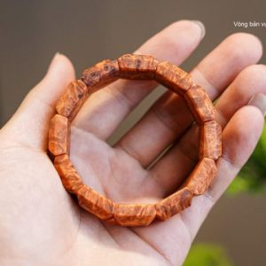 ( Bản Cao Cấp ) - Vòng Tay Gỗ Nu Huyết Long Bản Vuông