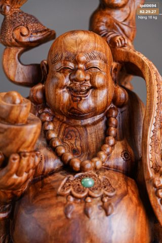 Tượng Di Lặc Ngũ Phúc Phục Lân - Gỗ Sưa Tượng Di Lặc Ngũ Phúc Phục Lân - Gỗ Sưa