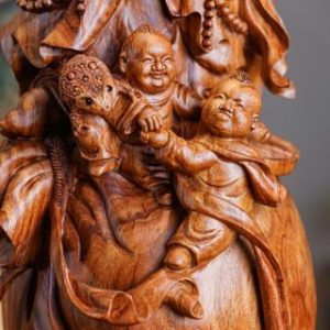 Tượng Di Lặc Ngũ Phúc Phục Lân - Gỗ Sưa Tượng Di Lặc Ngũ Phúc Phục Lân - Gỗ Sưa