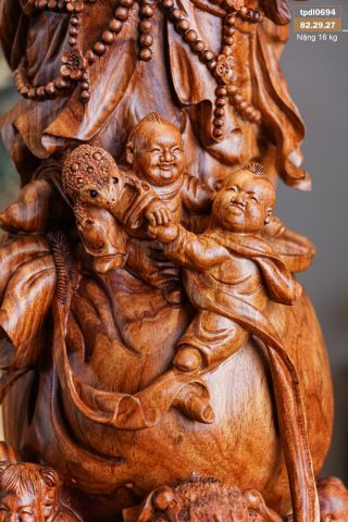 Tượng Di Lặc Ngũ Phúc Phục Lân - Gỗ Sưa Tượng Di Lặc Ngũ Phúc Phục Lân - Gỗ Sưa