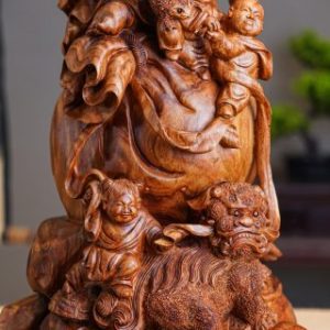 Tượng Di Lặc Ngũ Phúc Phục Lân - Gỗ Sưa Tượng Di Lặc Ngũ Phúc Phục Lân - Gỗ Sưa