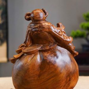 Tượng Thần Tài Ngồi Bao Tiền Nu Ngọc Am