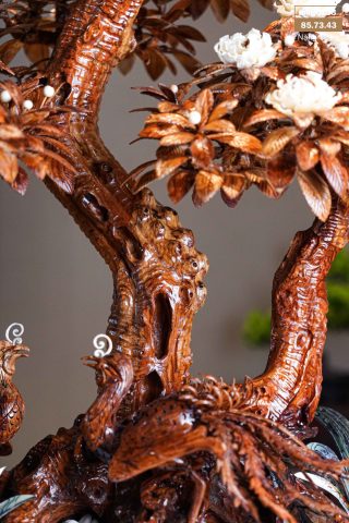 Chậu Hoa Hồng Cổ Sapa Chất Liệu Gỗ Sưa Chậu Hoa Hồng Cổ Sapa Chất Liệu Gỗ Sưa