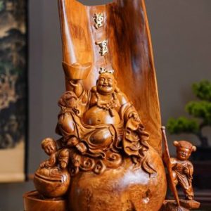 Di Lạc Nhị Tiểu Ngồi Bao Tiền Gỗ Nu Hương