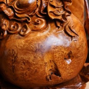 Di Lạc Nhị Tiểu Ngồi Bao Tiền Gỗ Nu Hương