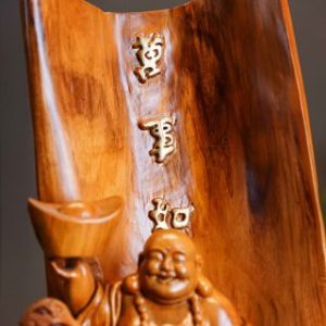 Di Lạc Nhị Tiểu Ngồi Bao Tiền Gỗ Nu Hương