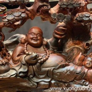 Tượng Phật Di Lặc Nhất Tiểu Nghê Cây Tùng