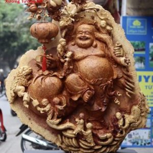 Di Lặc 5 Tiểu Vác Đào Đứng Gậy Như Ý Nu Hương Di Lặc 5 Tiểu Vác Đào Đứng Gậy Như Ý Nu Hương