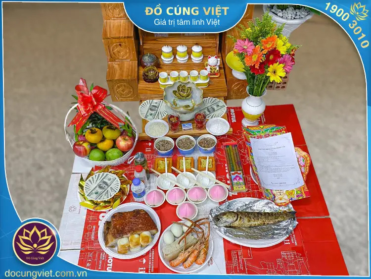 Hình ảnh mâm cúng Thần Tài – Thổ Địa 1