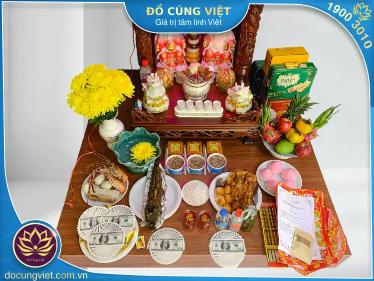 Hình ảnh mâm cúng Thần Tài – Thổ Địa 3