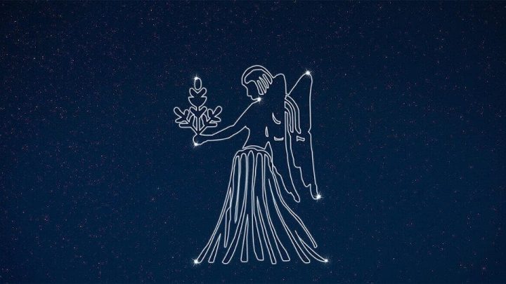 Hình ảnh minh họa biểu tượng cung Xử Nữ với người phụ nữ cầm bó lúa