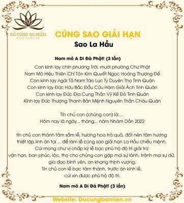 Hướng dẫn chi tiết cách cúng sao La Hầu