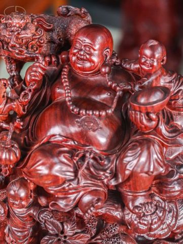 Di lạc tam tiểu gỗ tử đàn