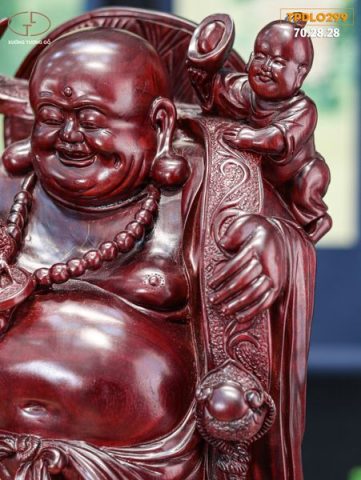 Di lạc đứng gỗ tử đàn đỏ