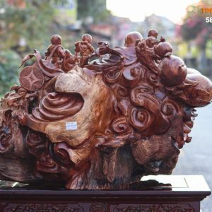 Di Lạc Ngũ Tiểu Ngồi Bao Tiền Gỗ Nu Hương