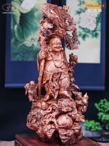 Di lặc đứng gỗ sưa