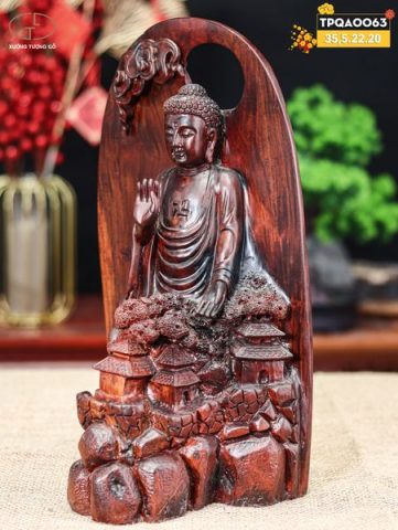 Nhất Tâm Bái Phật Gỗ Trắc