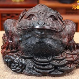 Cóc Thiềm Thừ Tài Lộc Gỗ Trắc
