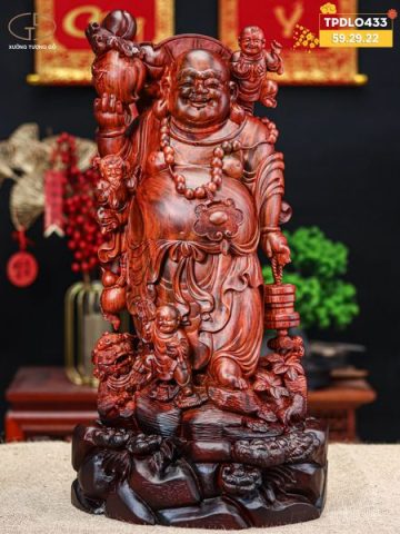 Di lặc đứng gỗ trắc