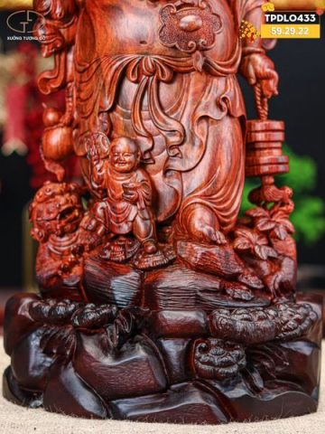 Di lặc đứng gỗ trắc