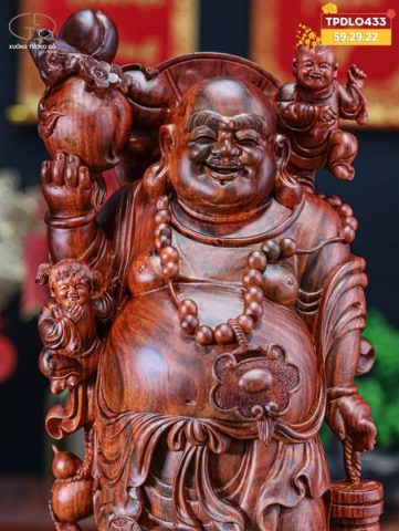 Di lặc đứng gỗ trắc