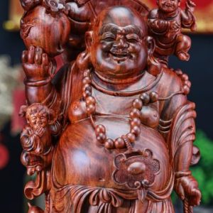 Di lặc đứng gỗ trắc