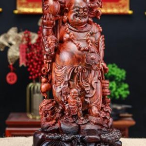 Di lặc đứng gỗ trắc