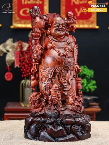 Di lặc đứng gỗ trắc