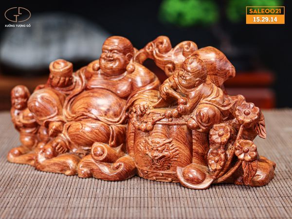 Di lặc ngồi gỗ hương