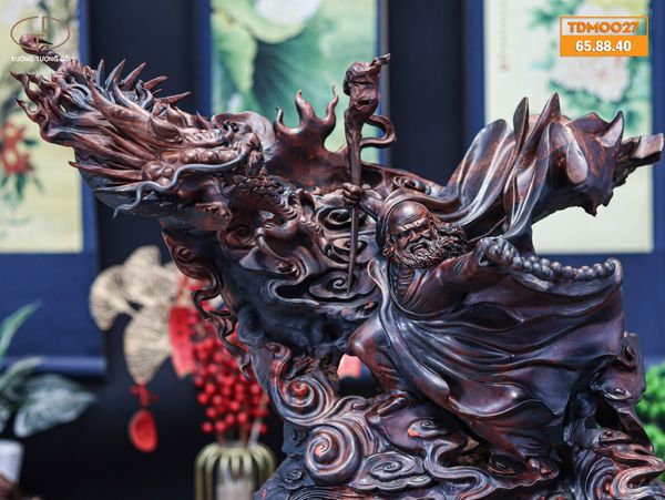 Đạt Ma Hàng Long Gỗ Trắc