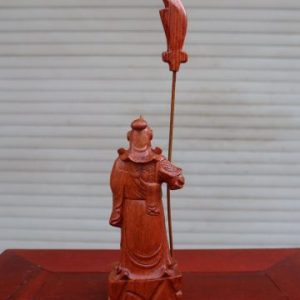 Tượng Quan Công Để Ô Tô Gỗ Hương