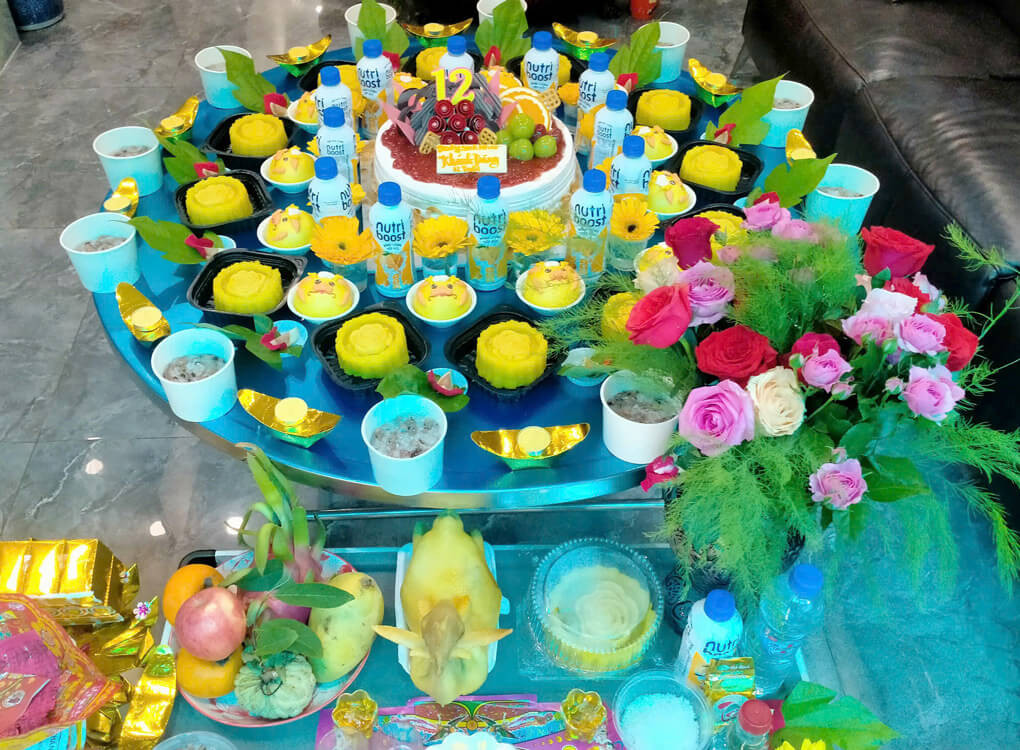 Mâm cúng đầy tháng bé trai 9