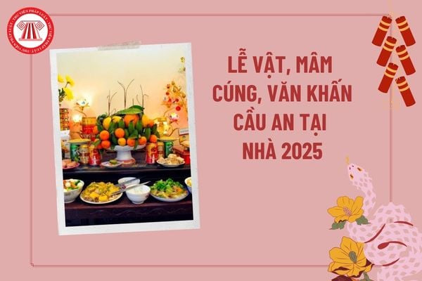 Mâm cúng lễ vật cầu an tại nhà trang nghiêm