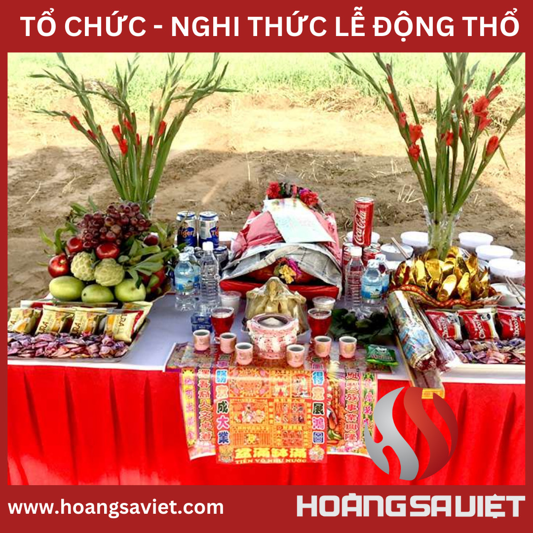 Mâm lễ cúng động thổ đầy đủ