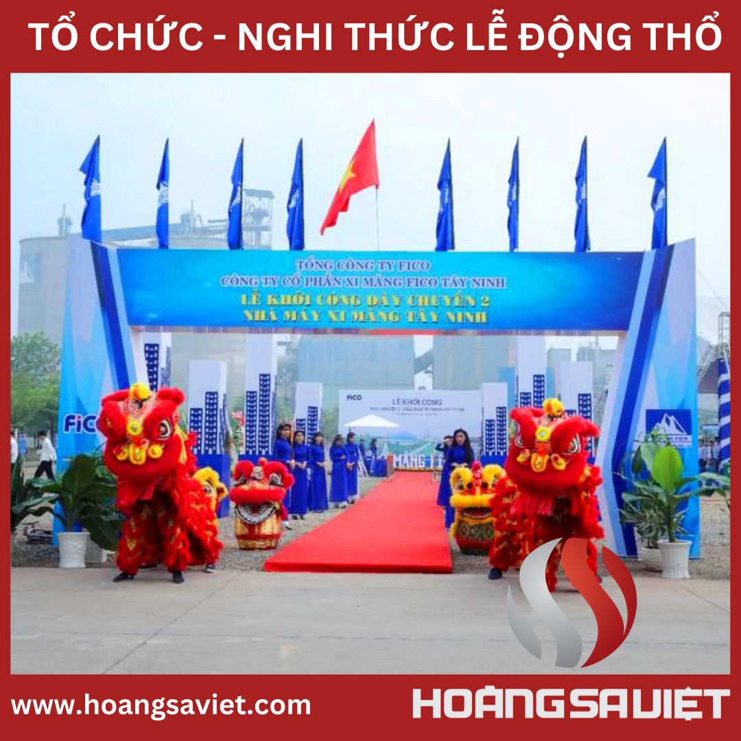 Mâm lễ cúng động thổ ngoài trời