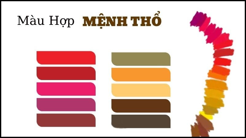 Màu sắc hợp mệnh Thổ của năm 2028