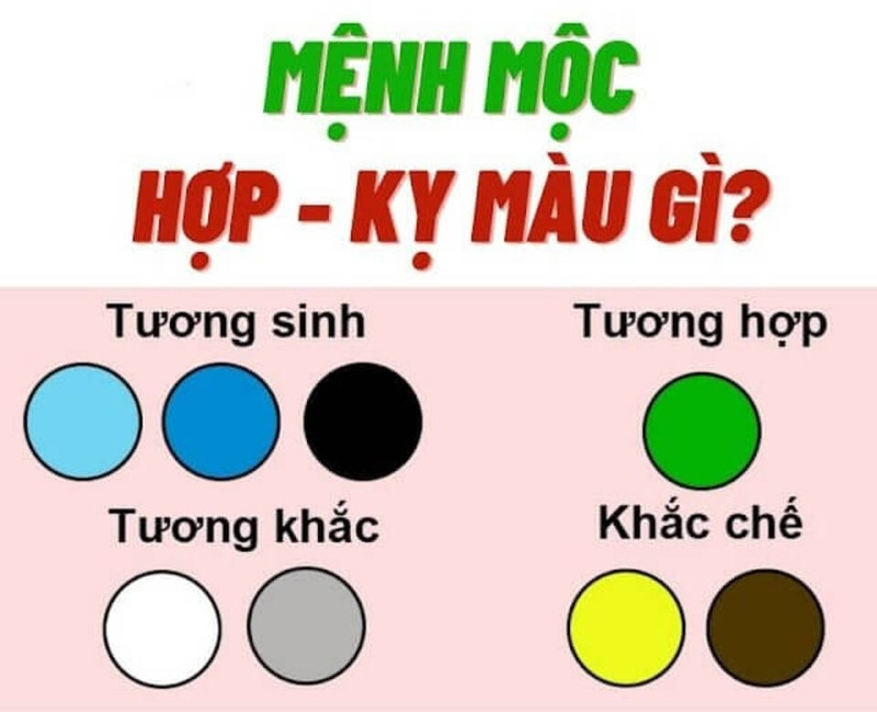 Minh họa màu sắc hợp và khắc với nữ sinh năm 2011 theo ngũ hành