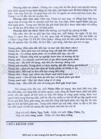 tử vi chùa khánh anh 2025
