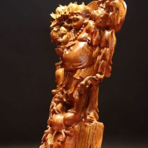 Tượng Phật Di Lặc Ngũ Tiểu Vác Đào Gỗ Hương