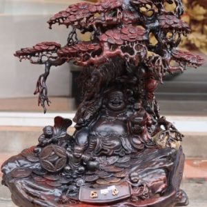 Tượng Di Lặc Ngũ Tiểu Ngồi Tùng Gỗ Trắc