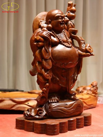 Tượng Phật Di Lặc Đứng Bao Tiền Gỗ Hương Tượng Phật Di Lặc Đứng Bao Tiền Gỗ Hương