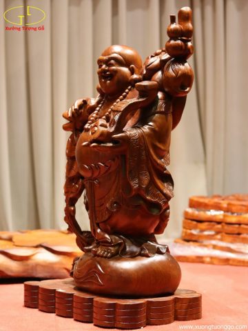 Tượng Phật Di Lặc Đứng Bao Tiền Gỗ Hương Tượng Phật Di Lặc Đứng Bao Tiền Gỗ Hương