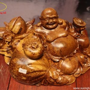 Tượng Phật Di Lặc Ngồi Bao Cành Đào