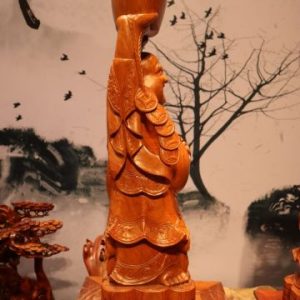 Tượng Di Lặc Dâng Vàng Gỗ Hương 80