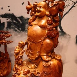 Tượng Di Lặc Ngũ Tiểu Vác Cành Đào