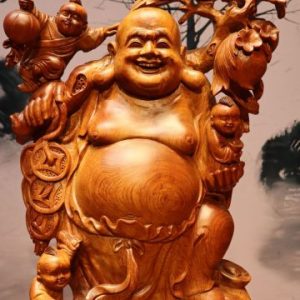 Tượng Di Lặc Ngũ Tiểu Vác Cành Đào
