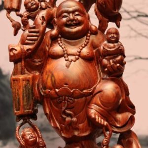Tượng Di Lặc Ngũ Tiểu Vác Cành Đào