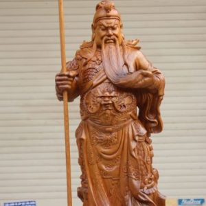 Tượng Quan Công Gỗ Bách Xanh 70