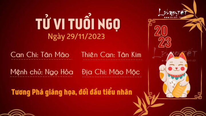Tử vi tuổi Ngọ ngày 29/11