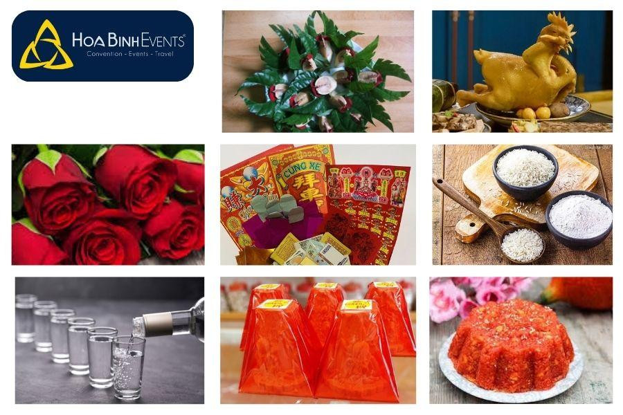 Vật phẩm cúng gác đòn dông cần được chuẩn bị tươm tất theo phong tục từng vùng